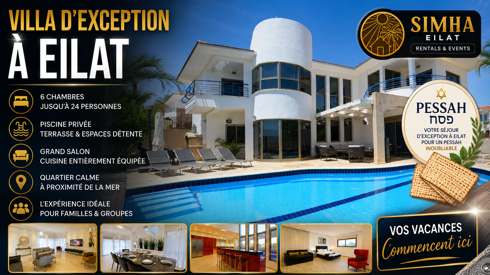 louer une villa à eilat pour les vacances de pessah