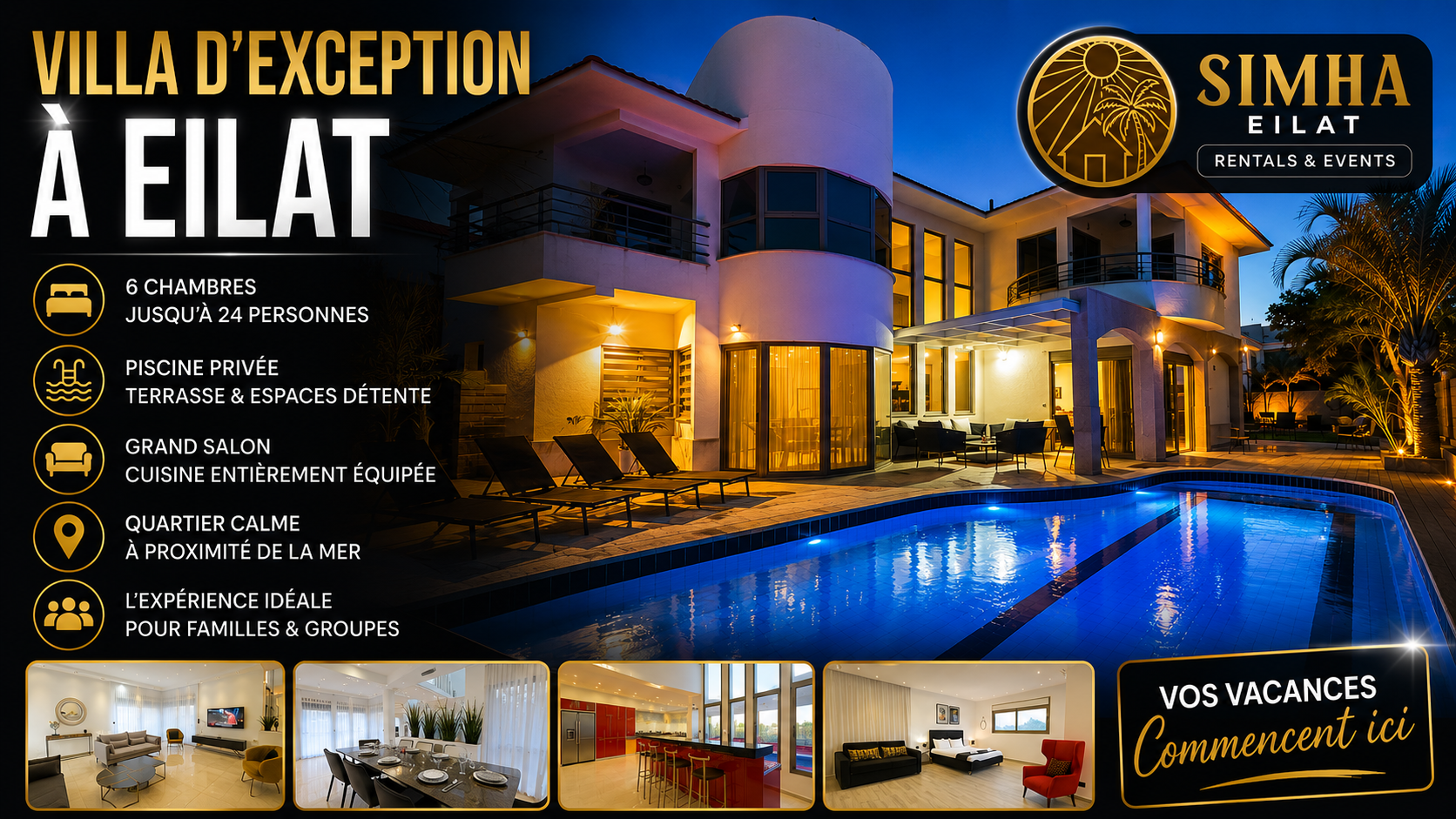 louer une villa à eilat pour un mariage ou un événement familial 052 736 1229